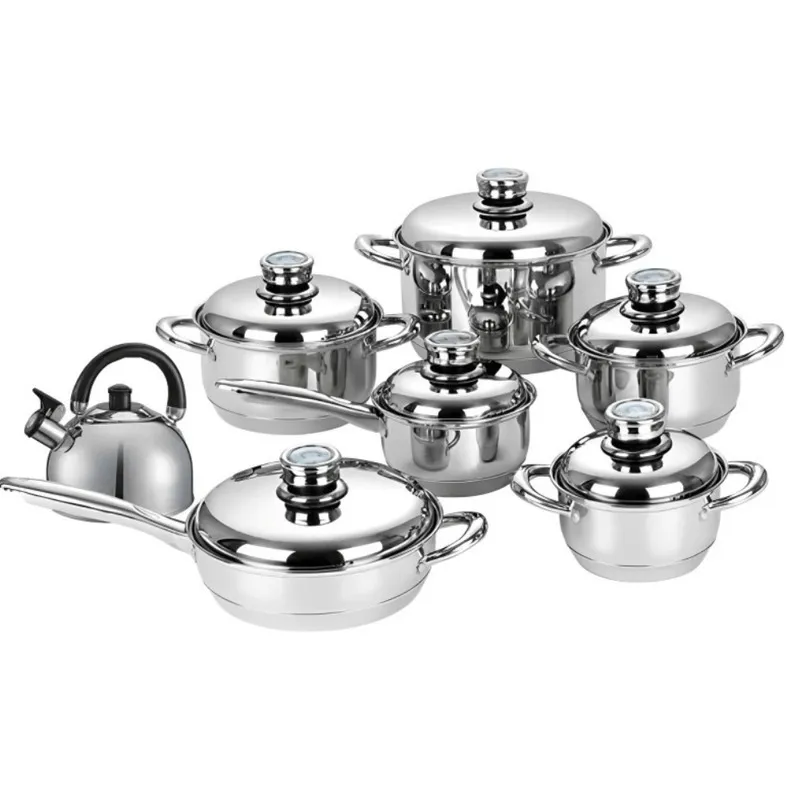 SCHAFFHAUSEN - Bateria De Ollas Acero Quirúrgico Schaffhausen Juego 13 Pz