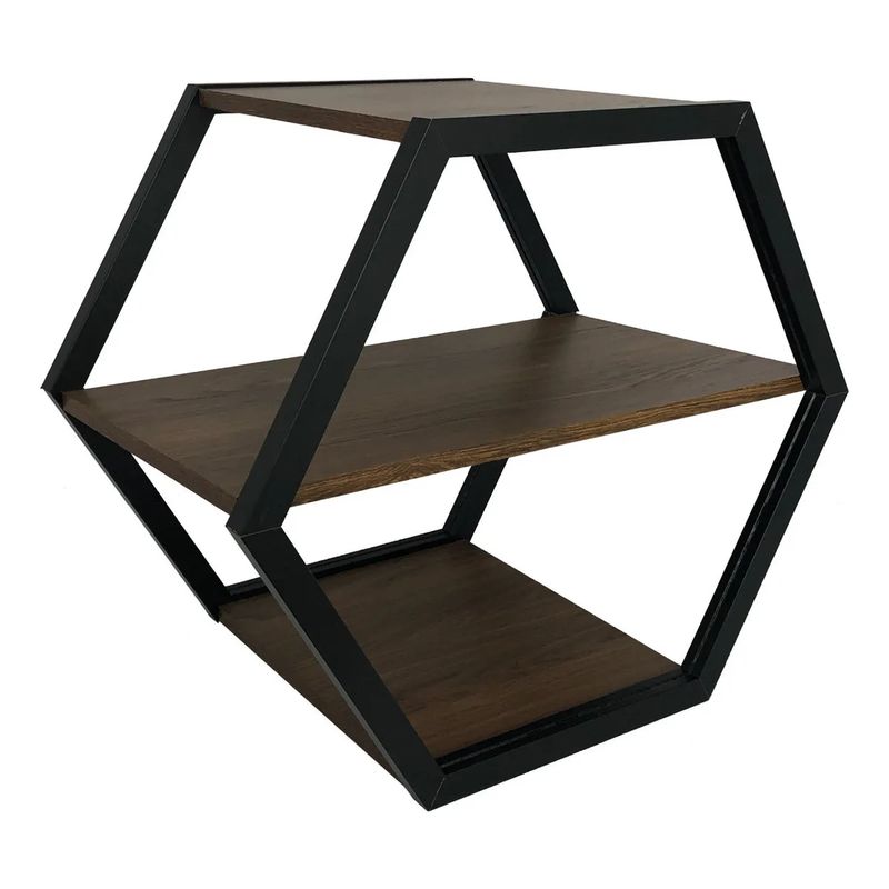 GENERICO - Mesa Auxiliar Hexagonal Sala Decorativa Moderna Refbilbao