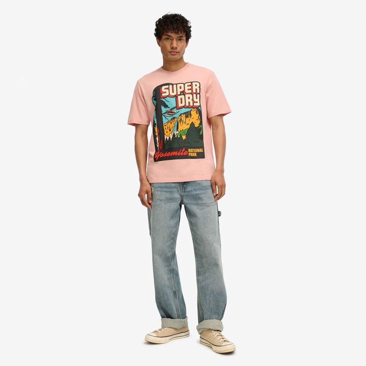 SUPERDRY - Camiseta Manga Corta Para Hombre Travel Postcard Graphic Tee Superdry