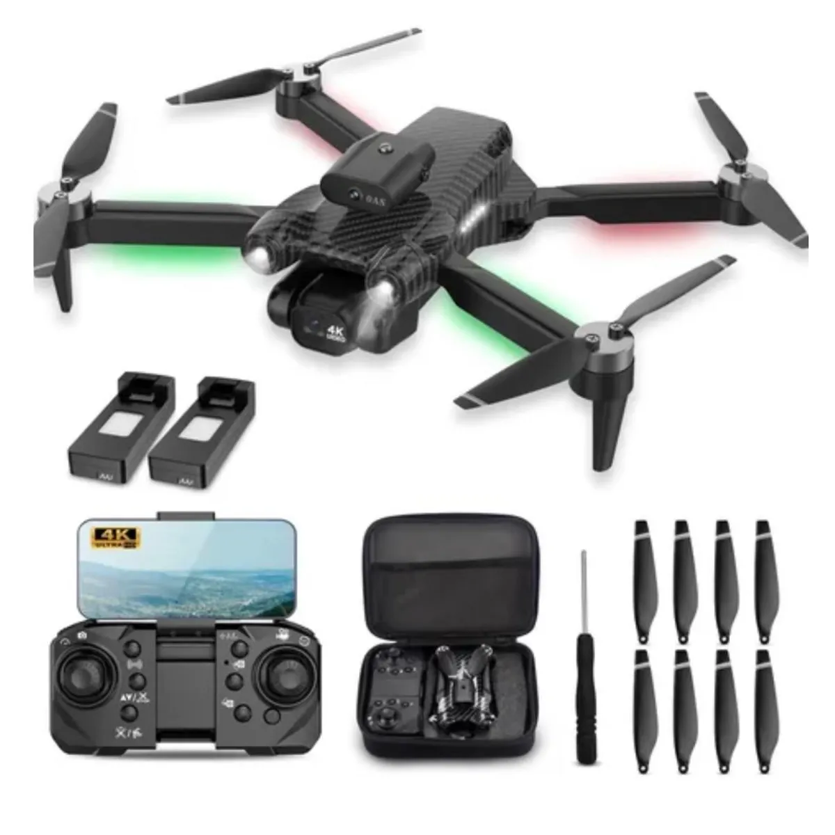 DRONE - Drone Plegable Camara pixel real 720P WIFI 4K