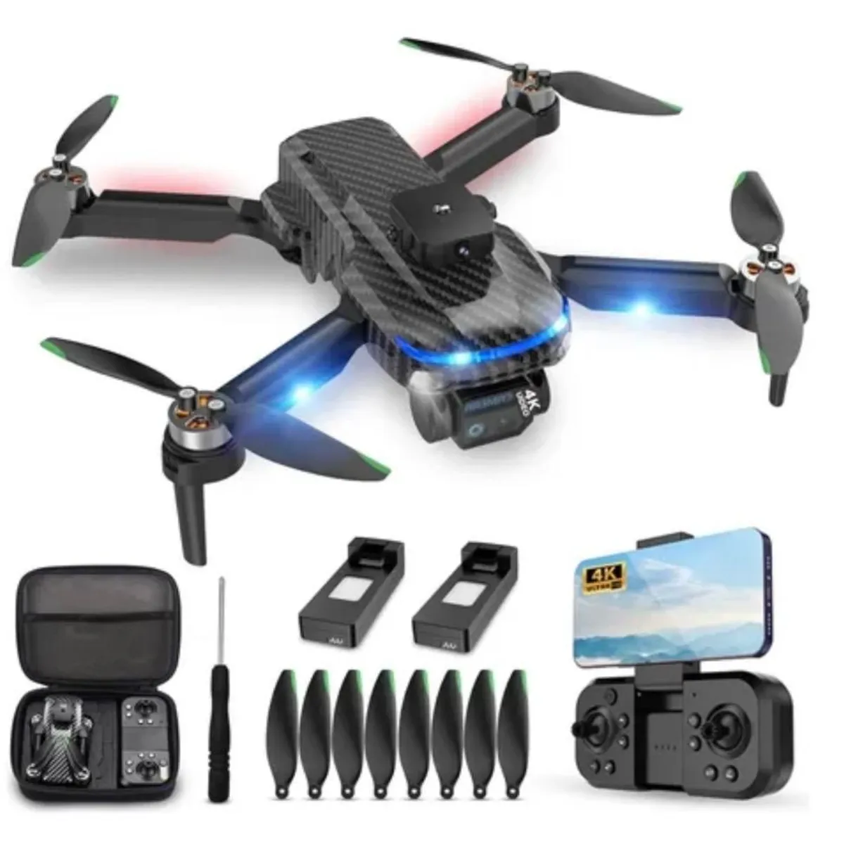 DRONE - Drone Plegable Camara pixel real 720P WIFI 4K