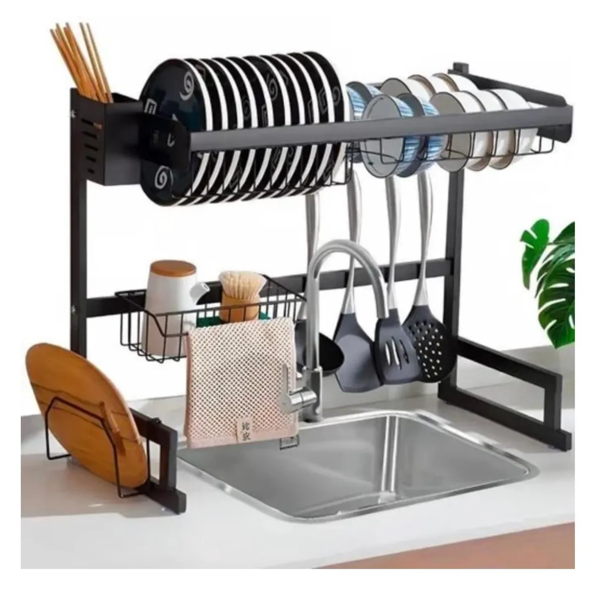 TV NOVEDADES - Organizador Y Escurridor Platos Loza Cubiertos Seca Vajilla