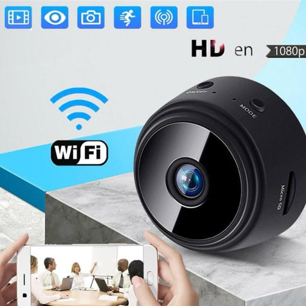 SPY - Mini Camara Espia A9 Hd 1080p Vison Nocturna Wifi Video Imanes