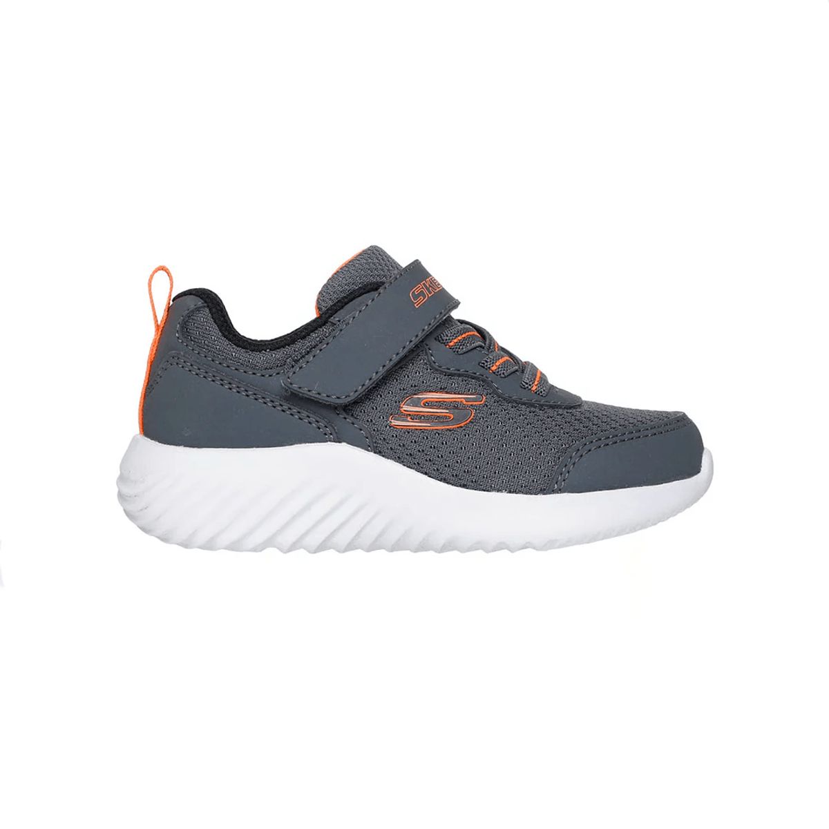 SKECHERS - Tenis Skechers Niño Bounder con Velcro Gris Oscuro