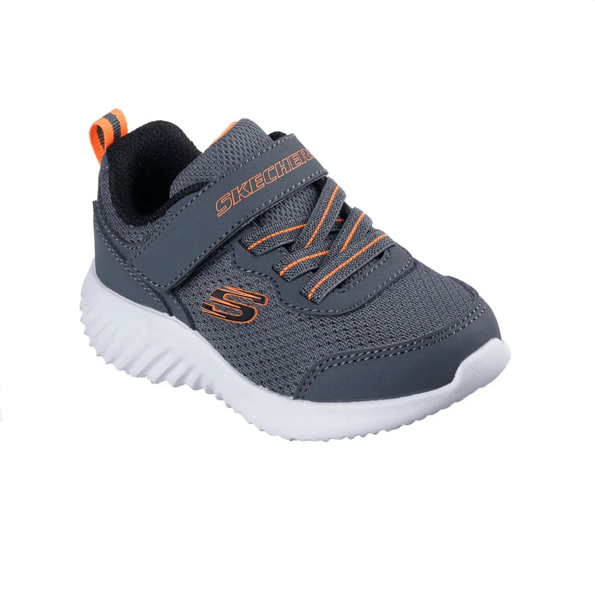 SKECHERS - Tenis Skechers Niño Bounder con Velcro Gris Oscuro