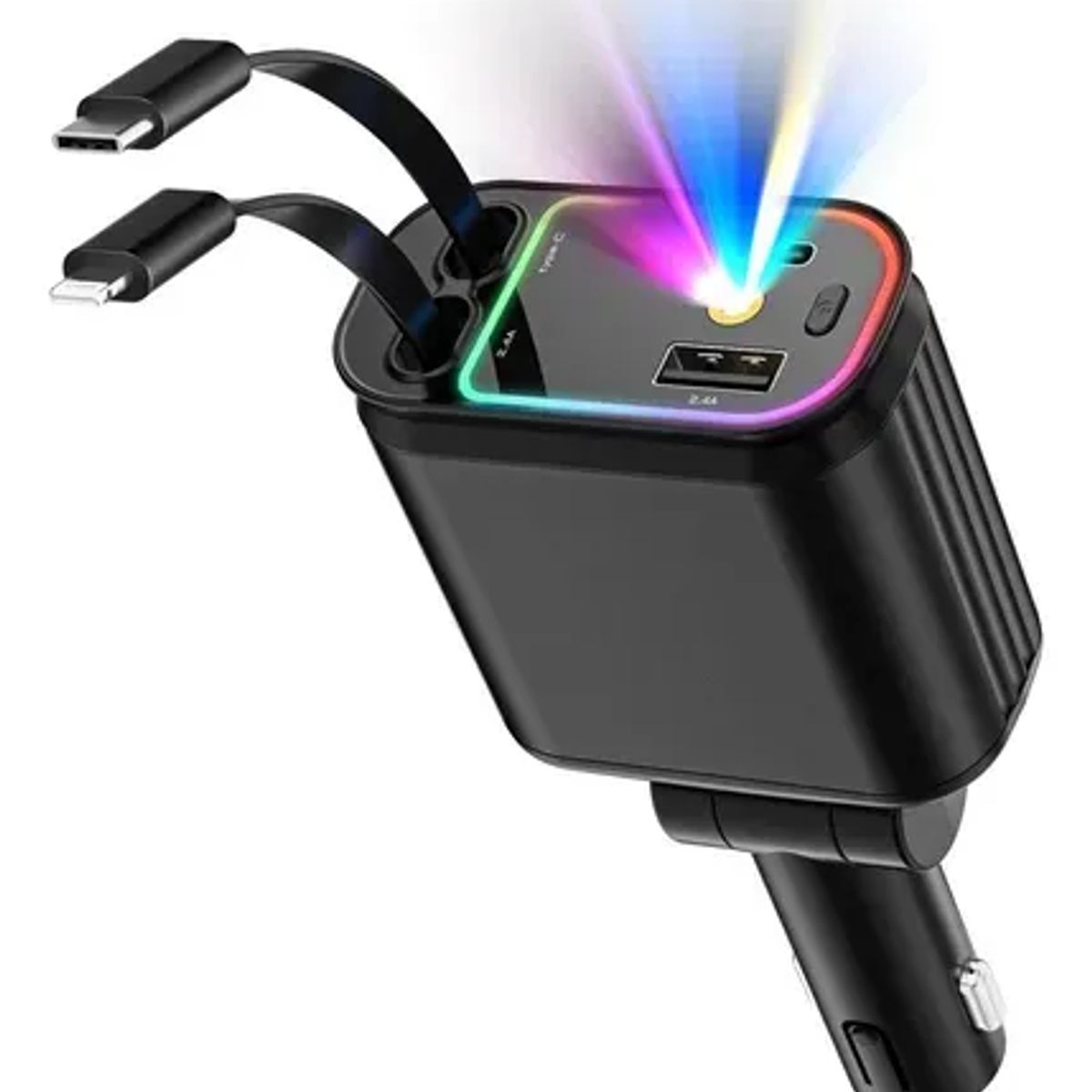 SHUNGA - Cargador De Carro 4 En 1 Con Proyector Estelar