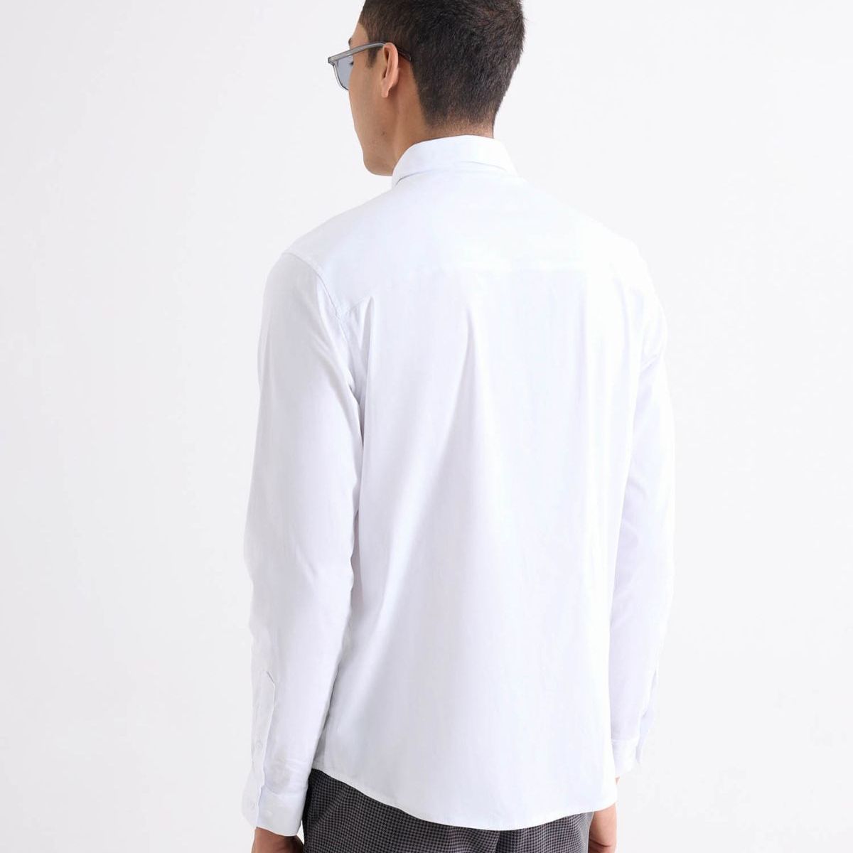 SEVEN SEVEN - Camisa Para Hombre Manga Larga Sin Bolsillo Cuello Casual M Color Blanco Marca Seven Seven #45012210