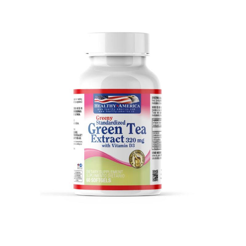 HEALTHY AMERICA - SUPLEMENTO CON EXTRACTO DE TE VERDE + VITAMINAS X 60U GREENY