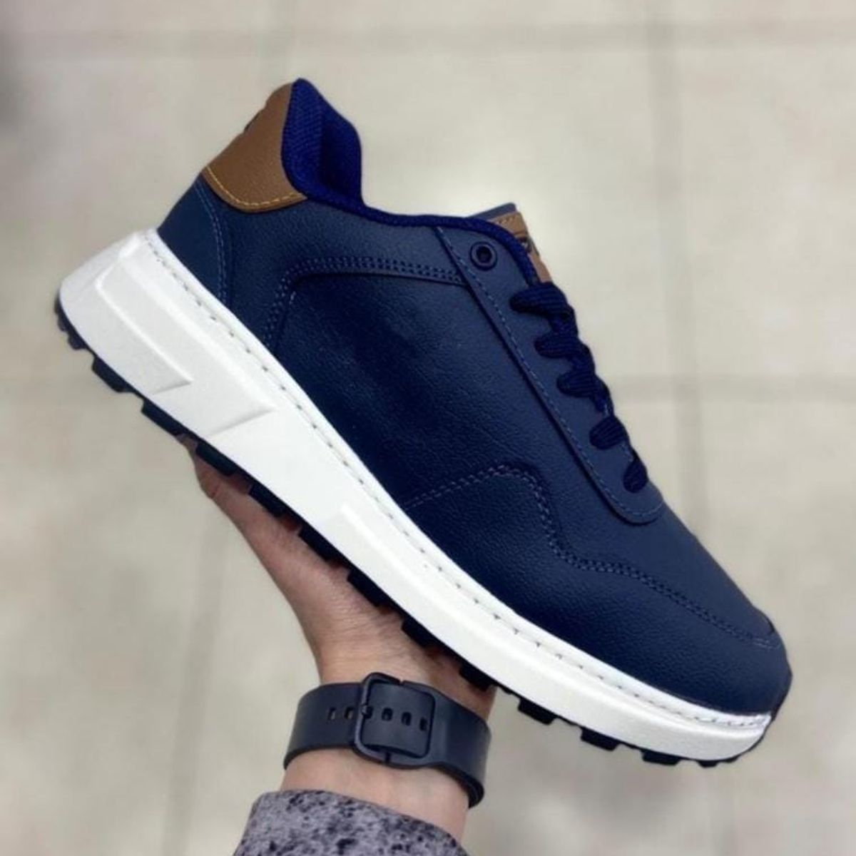 URBAN PLUS - TENIS PARA HOMBRE AZUL BEIGE