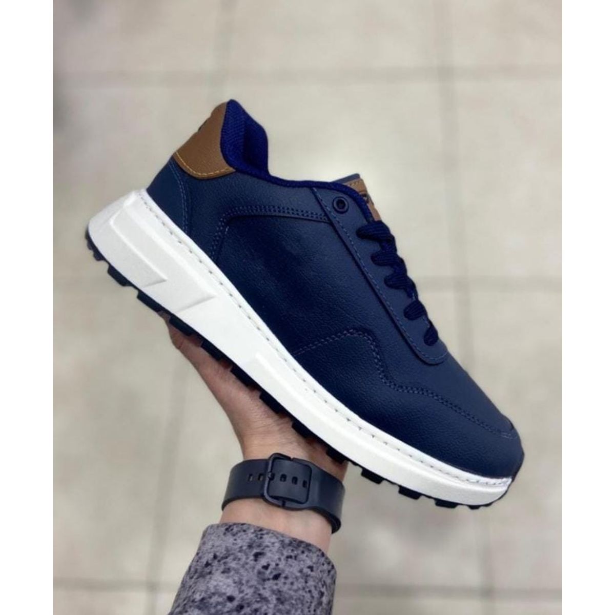 URBAN PLUS - TENIS PARA HOMBRE AZUL BEIGE