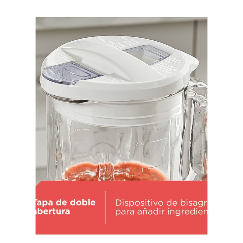 BLACK+DECKER - Licuadora Black+Decker Trituradora  Hielo de 1.25 litros Blanca