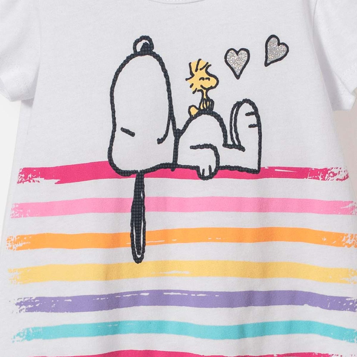 SNOOPY - Conjunto de Snoopy manga corta multicolor para bebé niña