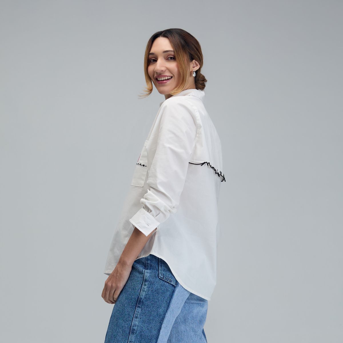 JULIANA SANCHEZ - Camisa Memories - Marfil