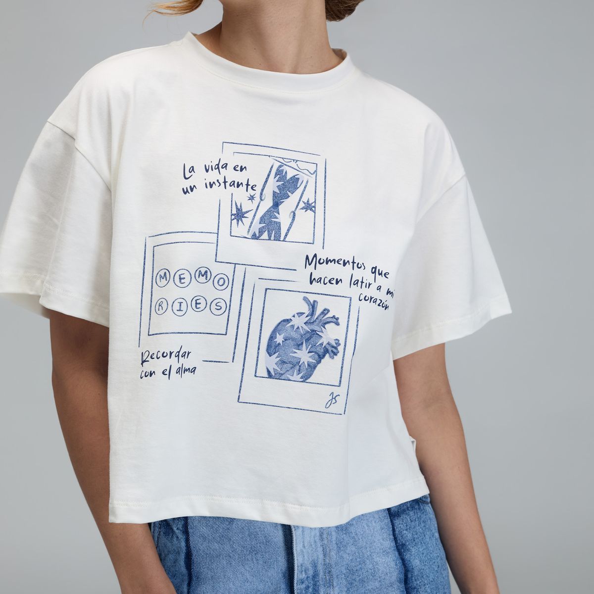 JULIANA SANCHEZ - Camiseta Instantes - Marfil