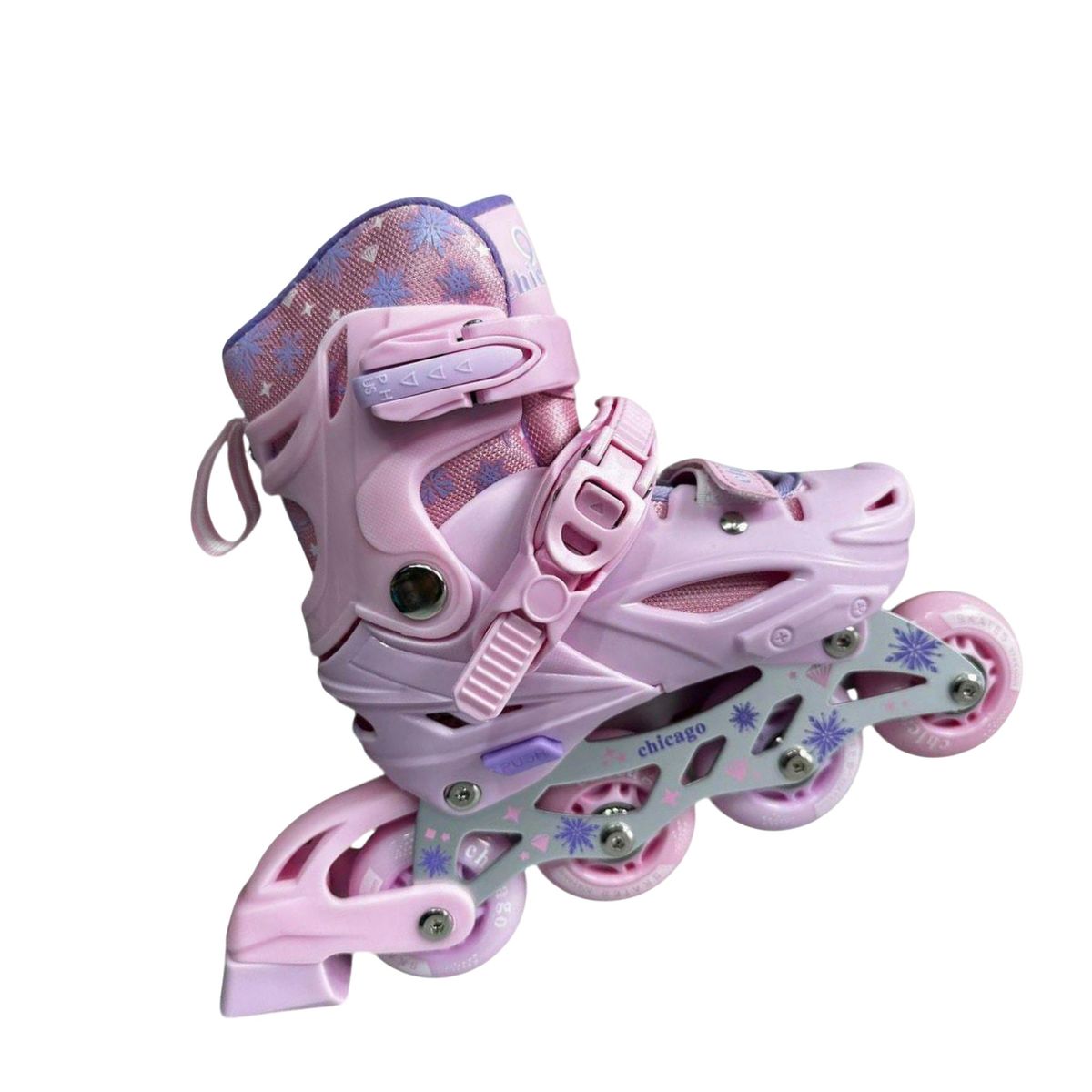 DISTRIONLINE - Patines Chicago Rosados Con Luces Y Freno