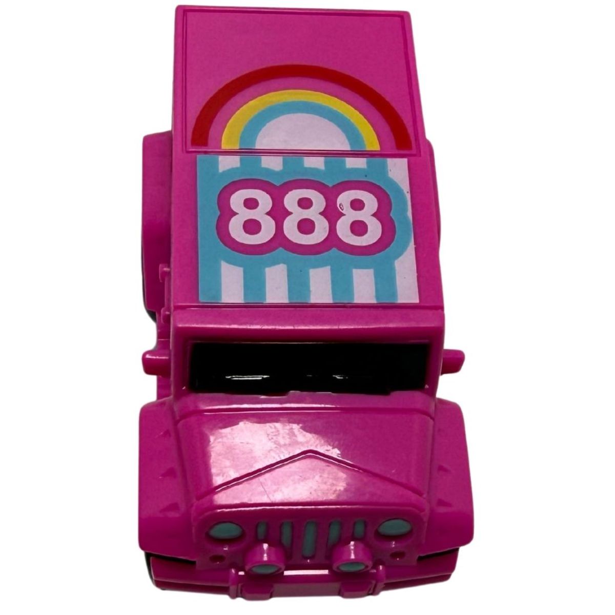 MAZUGI - Pista 38 Pcs Carreras Blanco Rosada Para Niñas Carro Rosado Rosa Chicle