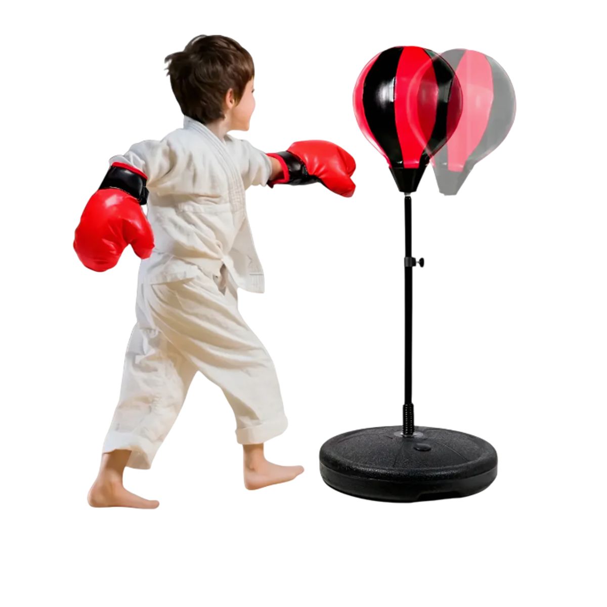 GENERICO - Kit Boxeo Para Niños Pera Con Soporte Deportes + Guantes