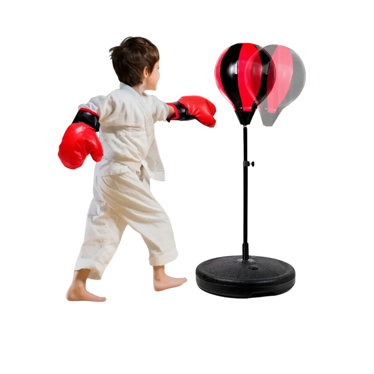 GENERICO - Kit Boxeo Para Niños Pera Con Soporte Deportes + Guantes