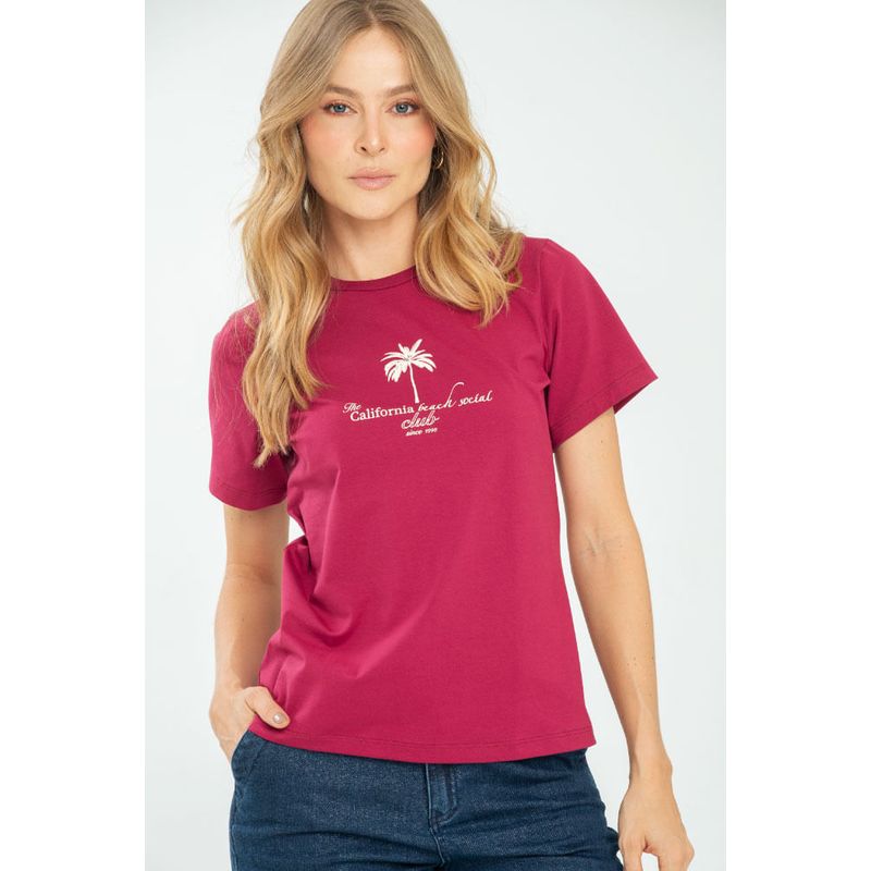 RAGGED - Camiseta california Borgoña Ragged