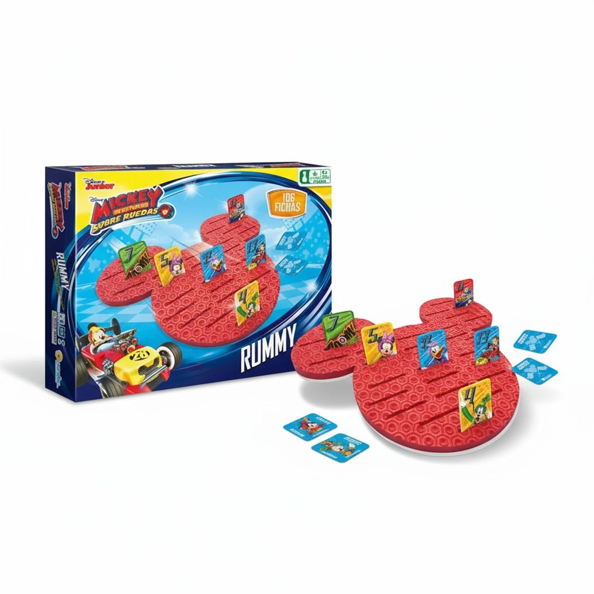 RONDA - Juego de Mesa Rummy Mickey Aventuras Sobre Ruedas