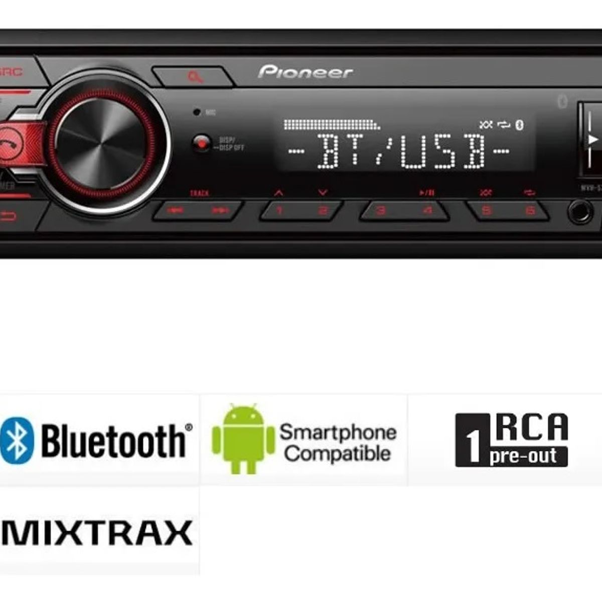 PIONEER - Pioneer Mvh-s215bt Radio Carro Bluetooth Usb
