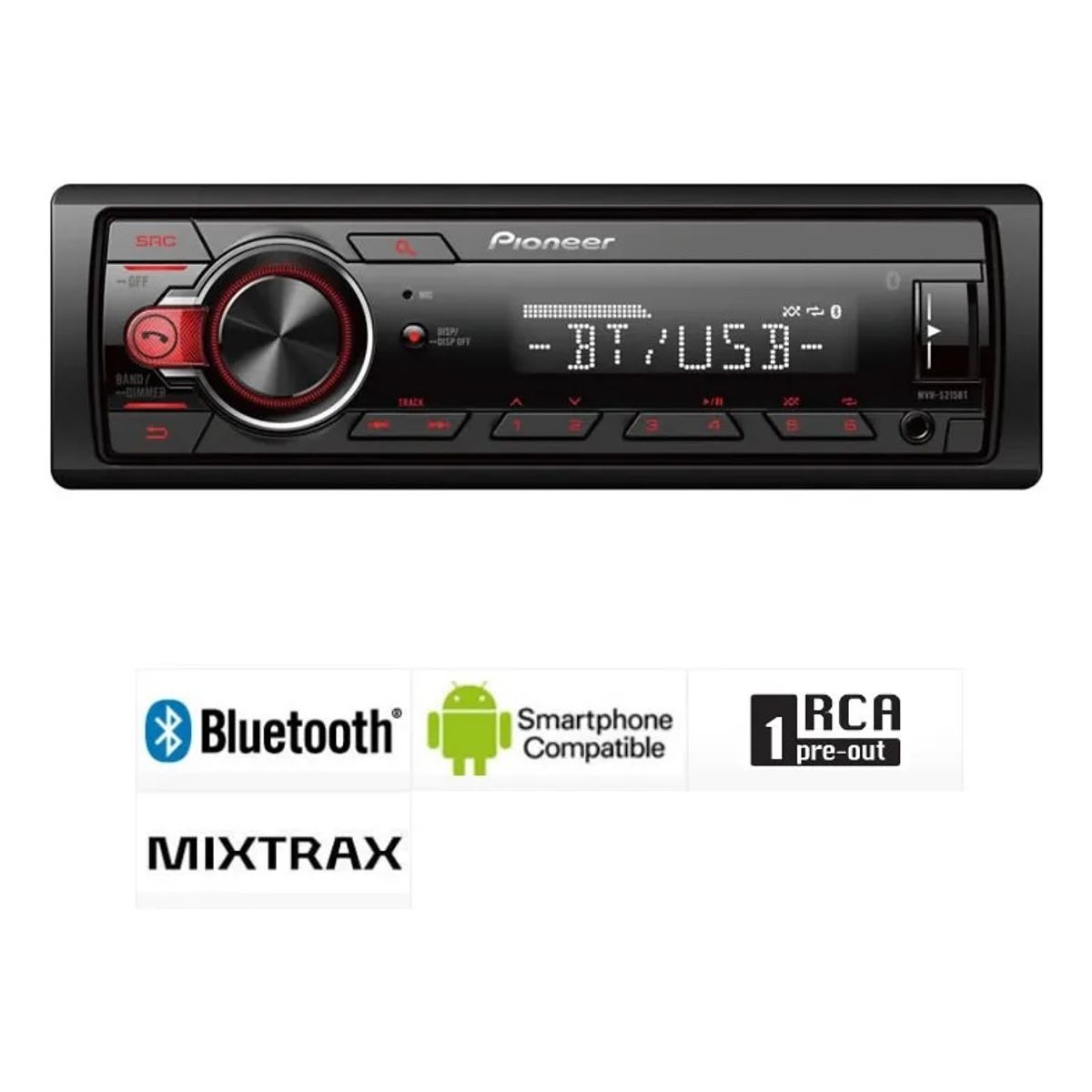 PIONEER - Pioneer Mvh-s215bt Radio Carro Bluetooth Usb