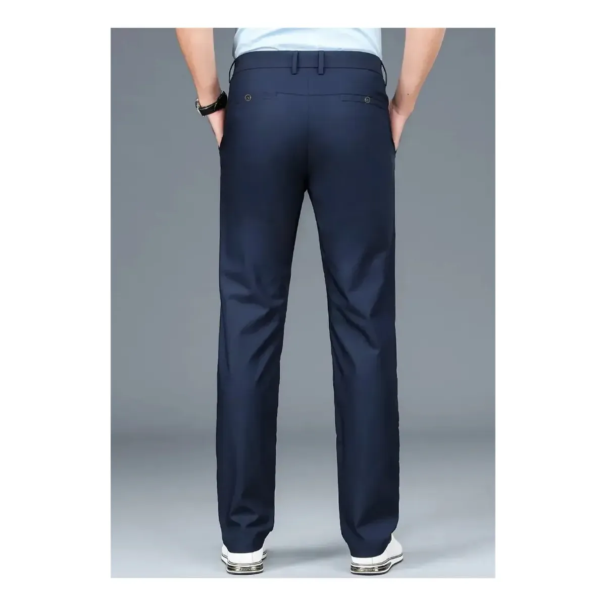 ABC - Pantalon lino traje para hombre clasico colores elegante negocios