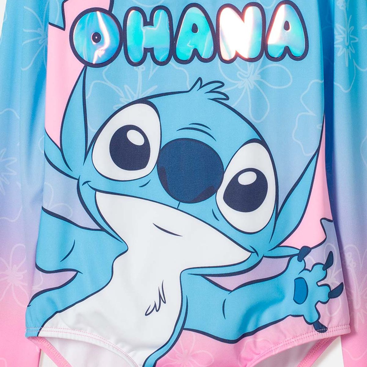 DISNEY - Vestido de baño de Stitch  manga larga multicolor para niña