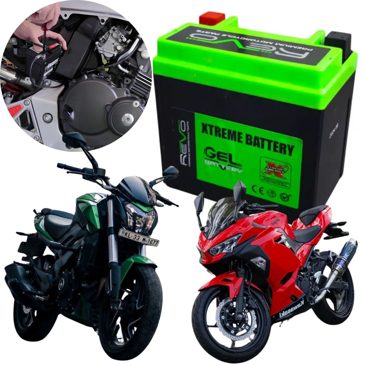 REVO - Bateria revo gel ytz12s motos pulsar dominar ktm  repuestos