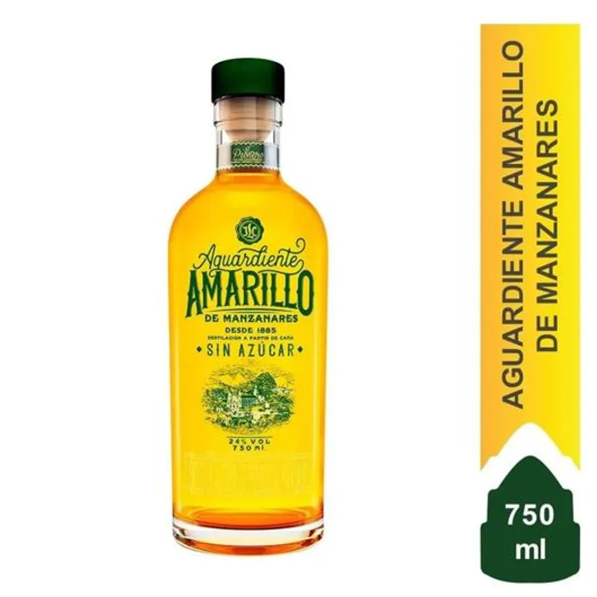 AMARILLO MANZANARES - Aguardiente Amarillo x750ml