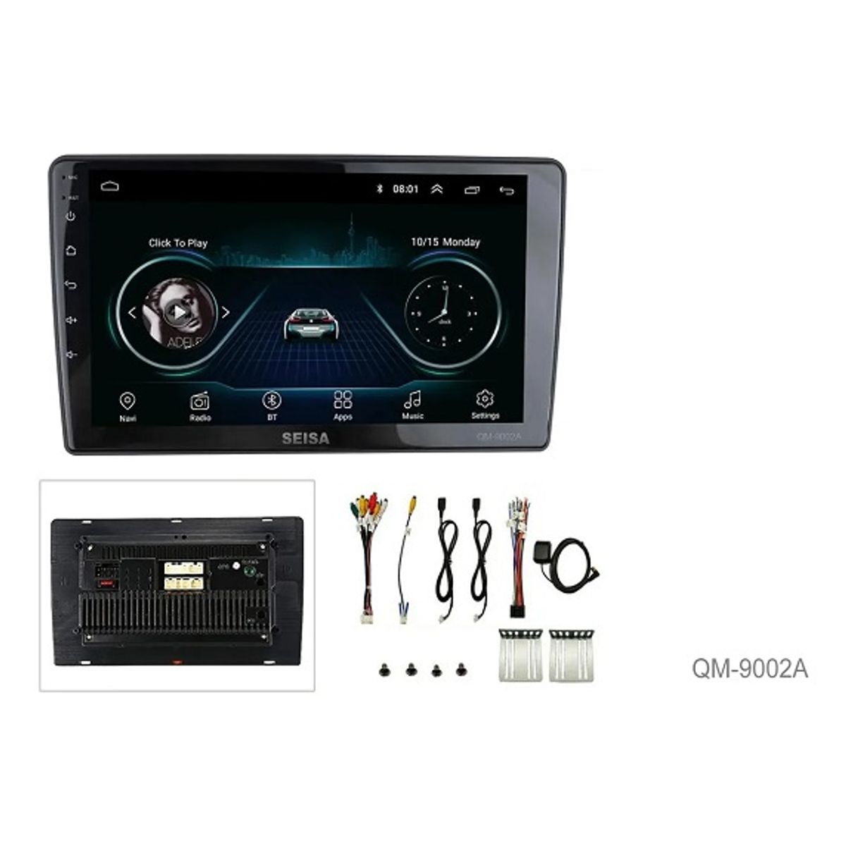 GENERICO - Pantalla Android ”9” Con Bluetooth GPS y WiFi Para Carro