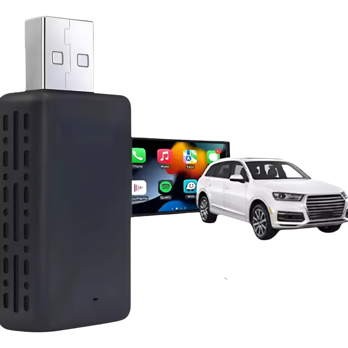 GENERICO - Dongle Usb Carplay Y Android Auto Inalámbrico Negro
