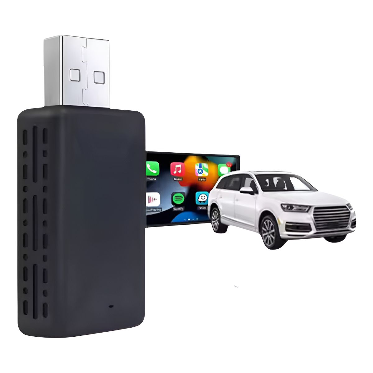 GENERICO - Dongle Usb Carplay Y Android Auto Inalámbrico Negro