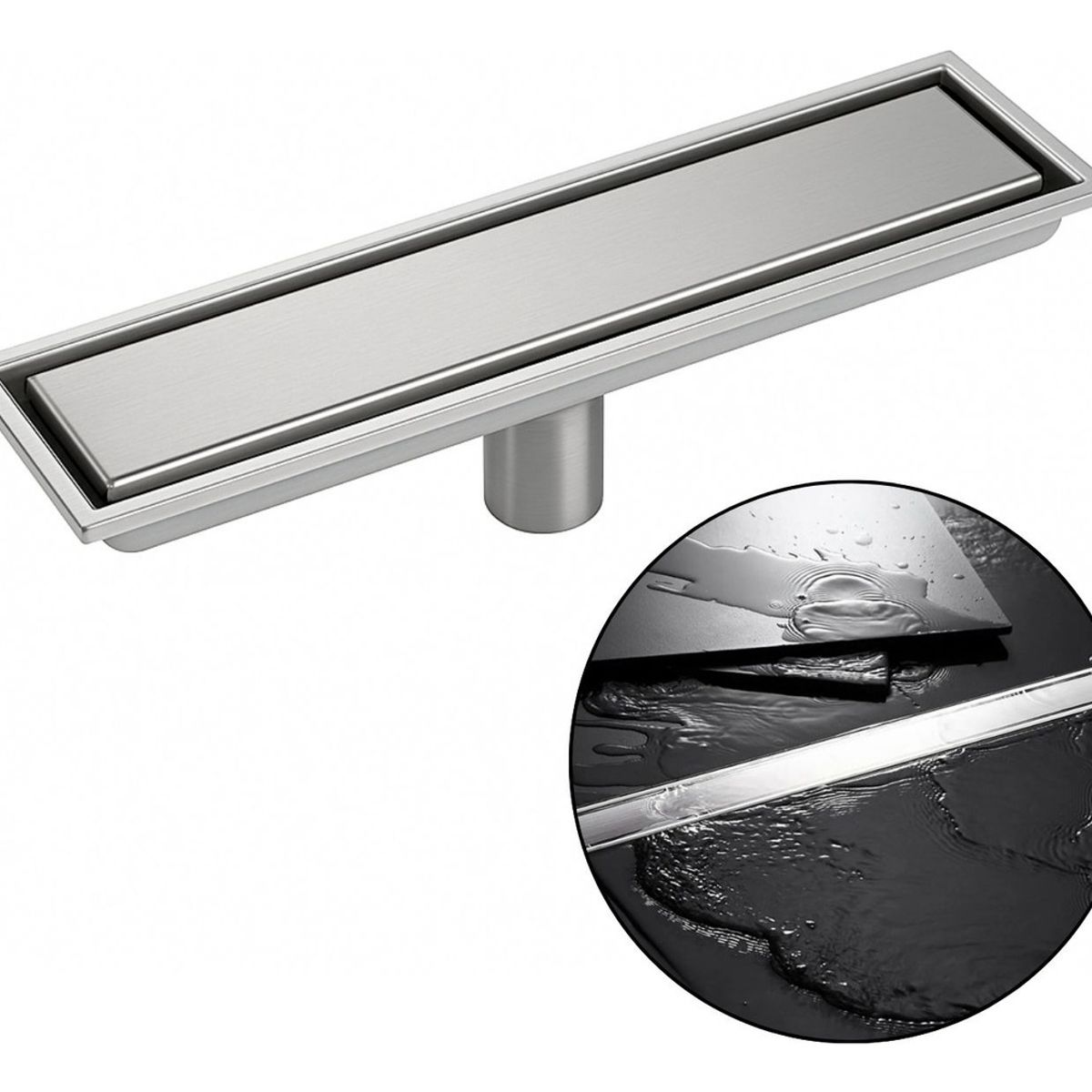 PAMO - Rejilla Piso Invisible Acero Satinmate 40x10 Anti Olor