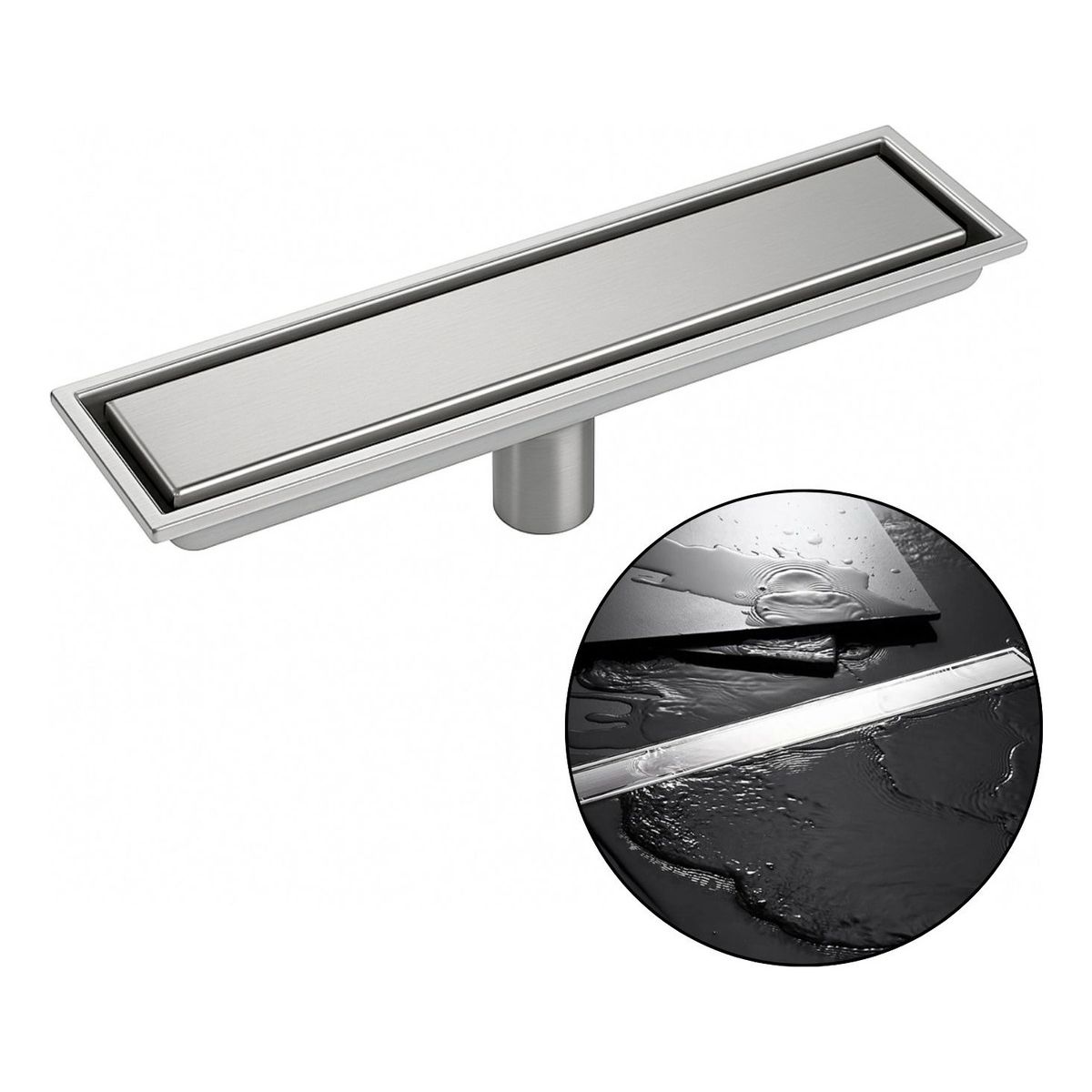 PAMO - Rejilla Piso Invisible Acero Satinmate 40x10 Anti Olor