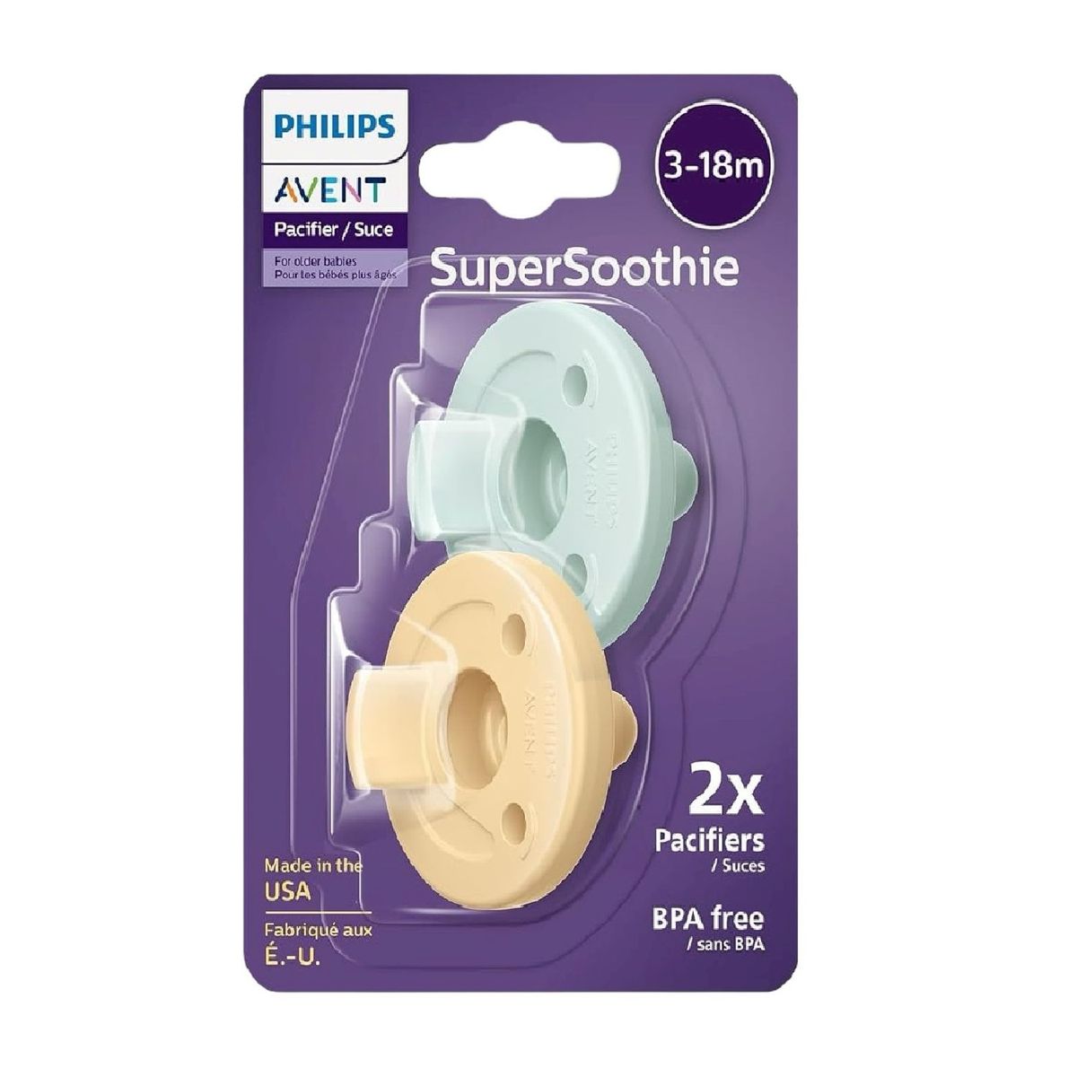 AVENT - Chupos Mamilas Entretencion Avent Soothie Redonda 3-18m