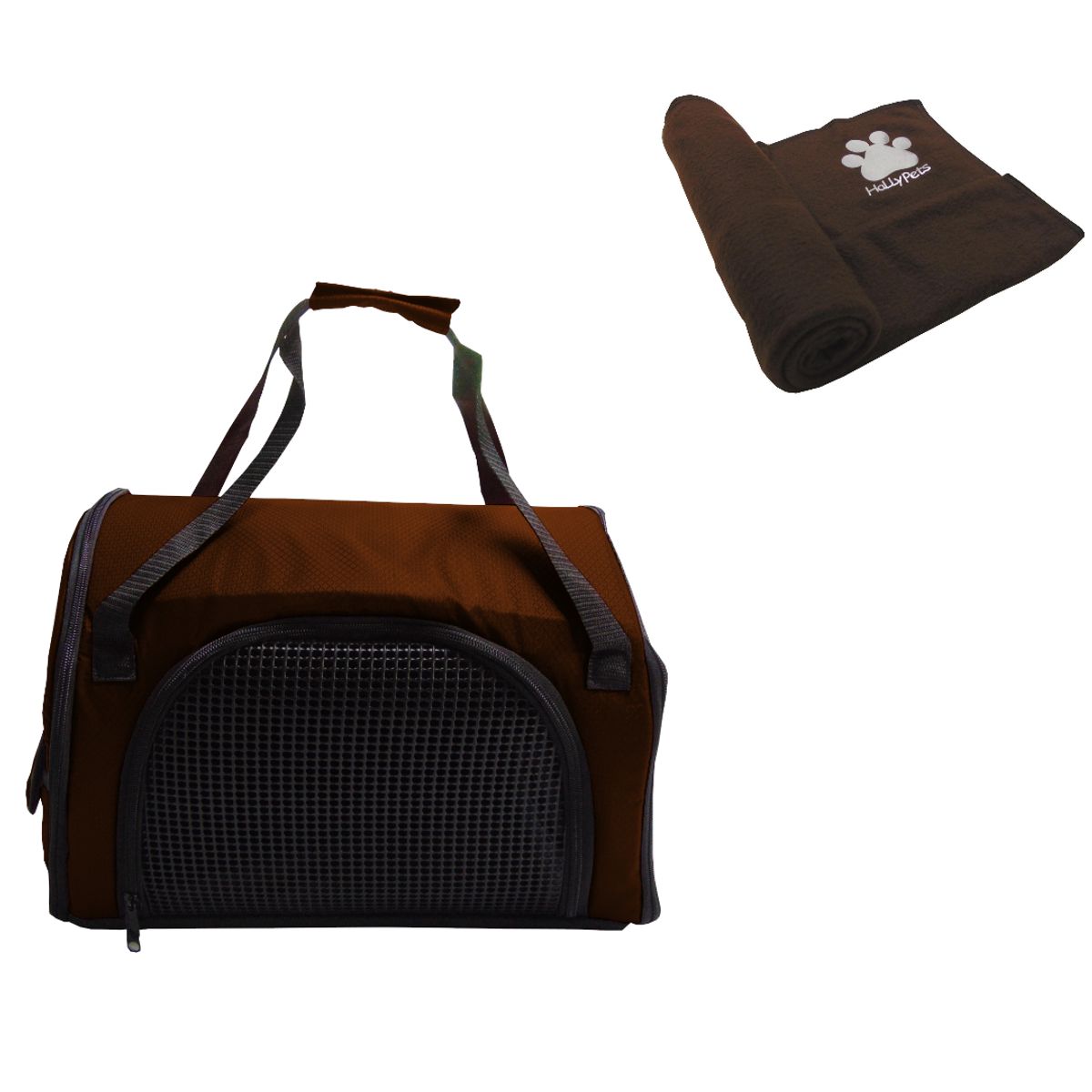 HALLY PET - Morral Cargador Cabina  + Cobija Med Marron
