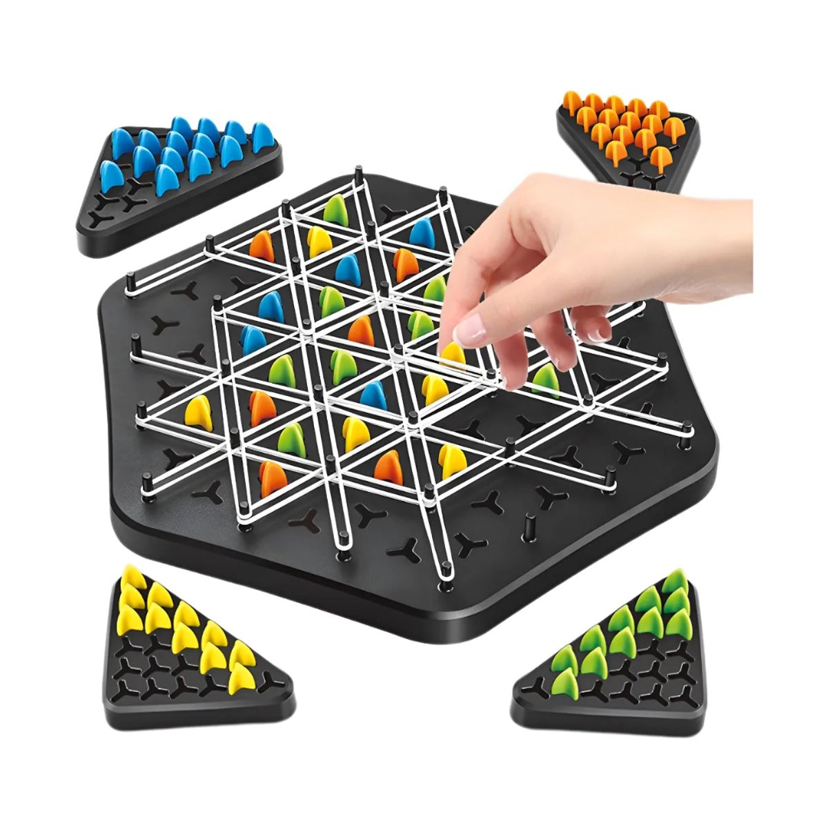 GENERICO - Juego De Ajedrez De Triángulo Para 2 A 4 Jugadores