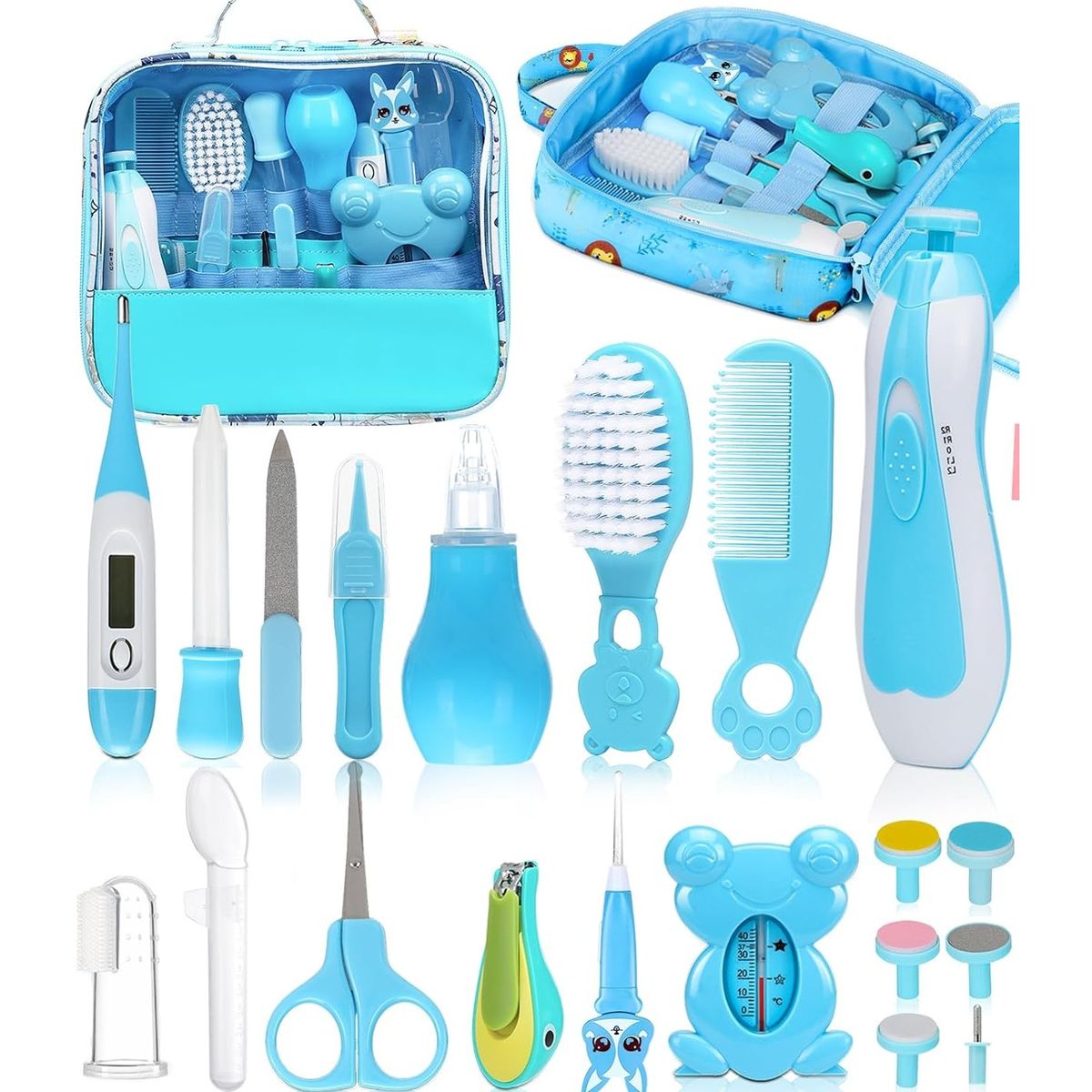 MILOPTS - Kit de Aseo para Bebes Recién Nacidos Estuche AZUL