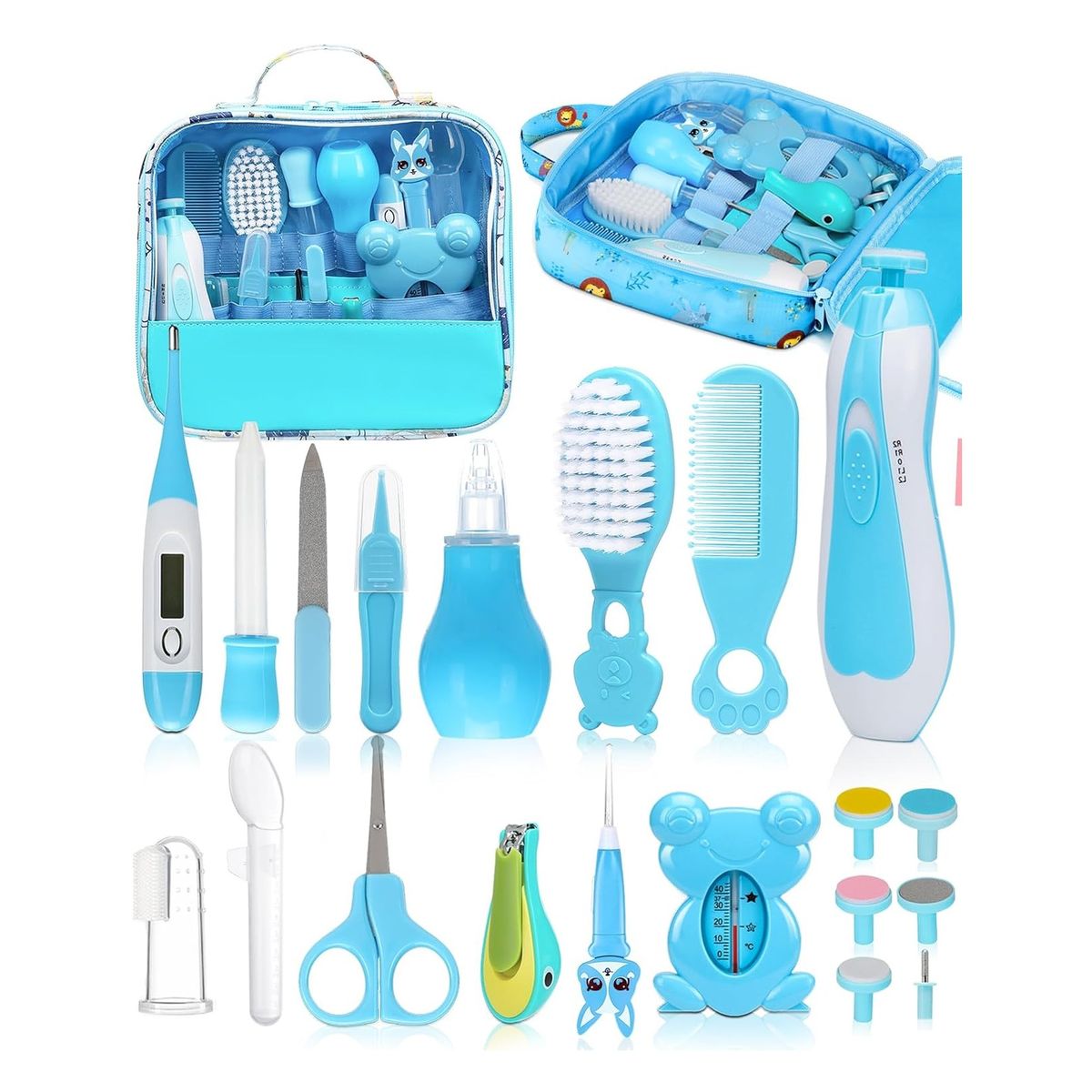 MILOPTS - Kit de Aseo para Bebes Recién Nacidos Estuche AZUL