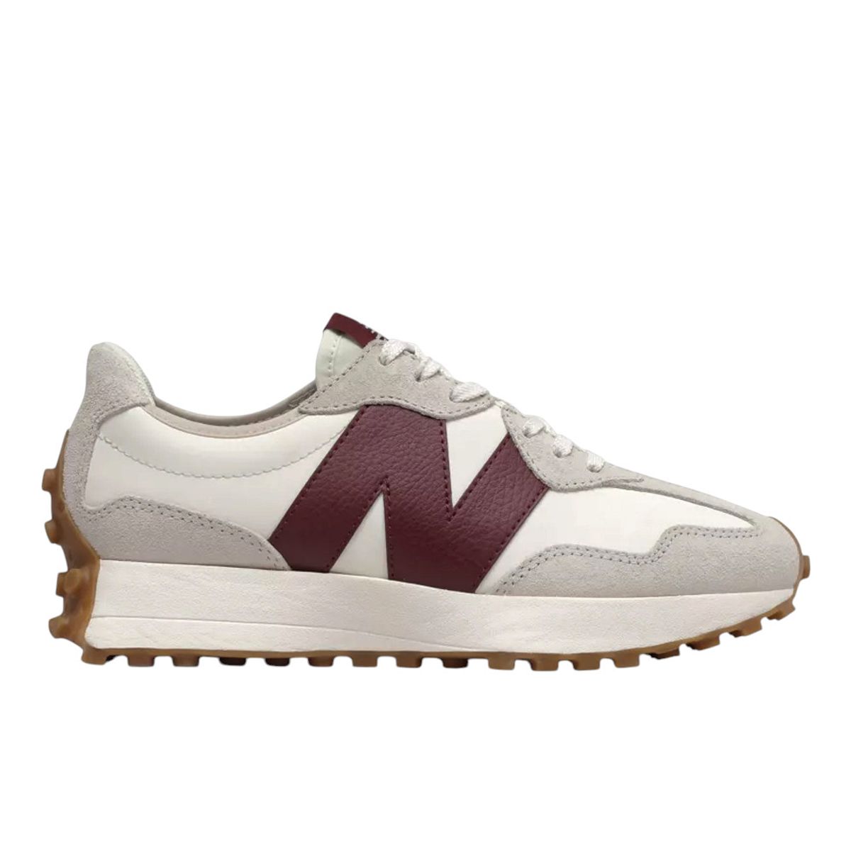 NEW BALANCE - Tenis New Balance 327 Mujer-Beige/ Vino Tinto