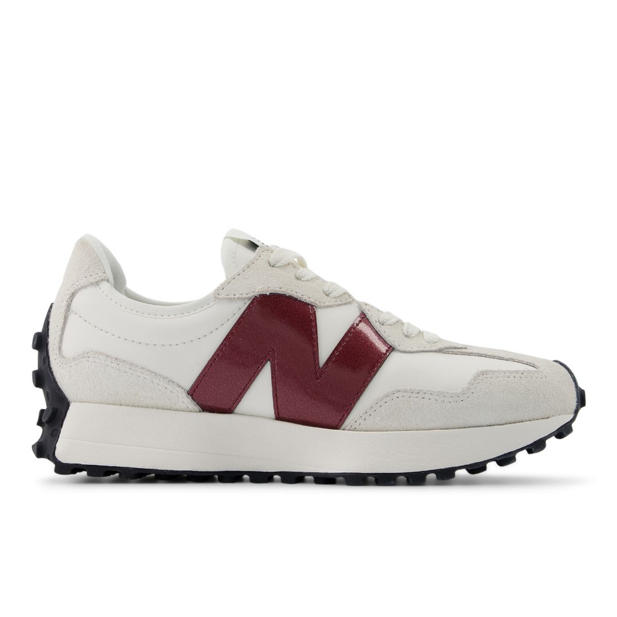 NEW BALANCE - Tenis New Balance 327 Mujer-Blanco/Vino Tinto