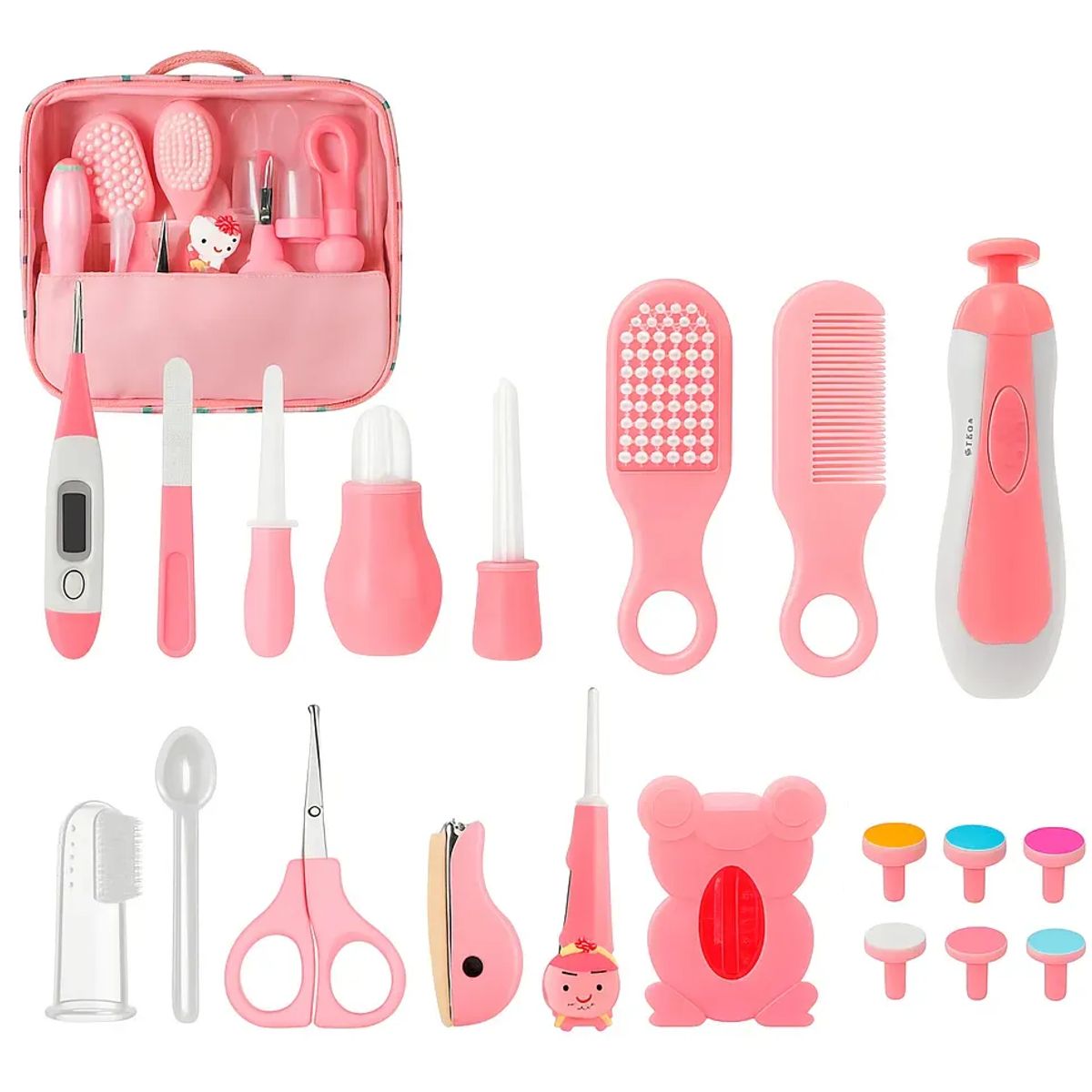 MILOPTS - Kit de Aseo para Bebes Recién Nacidos Estuche ROSADO