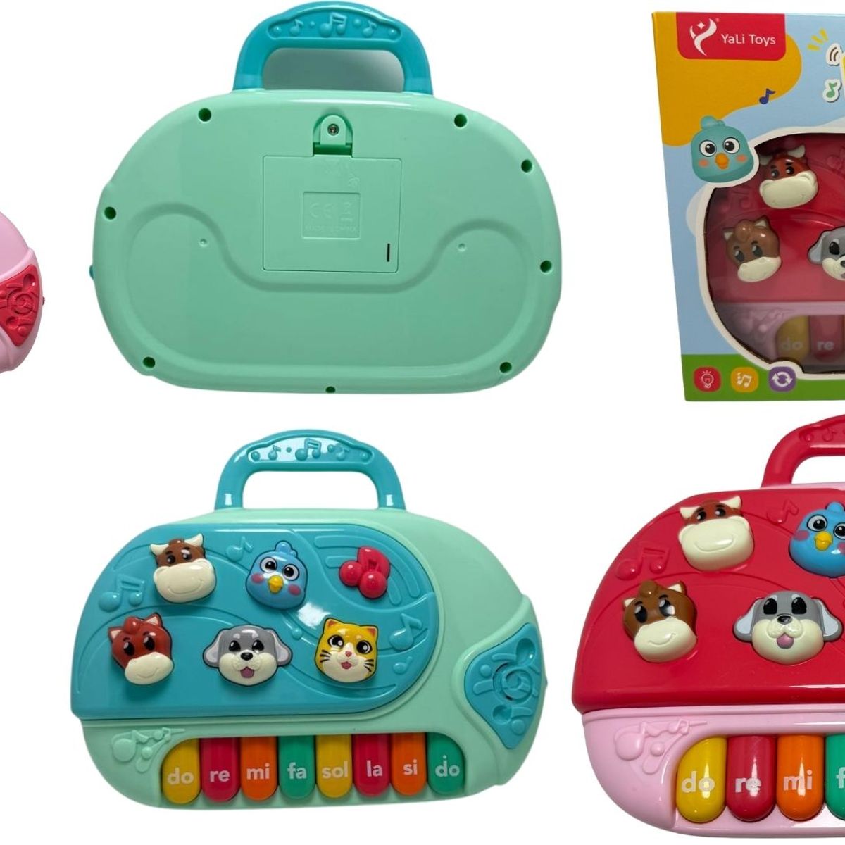 MAZUGI - Piano Organeta Musical Juguete Bebes Animal Niños Luz Azul y rosado