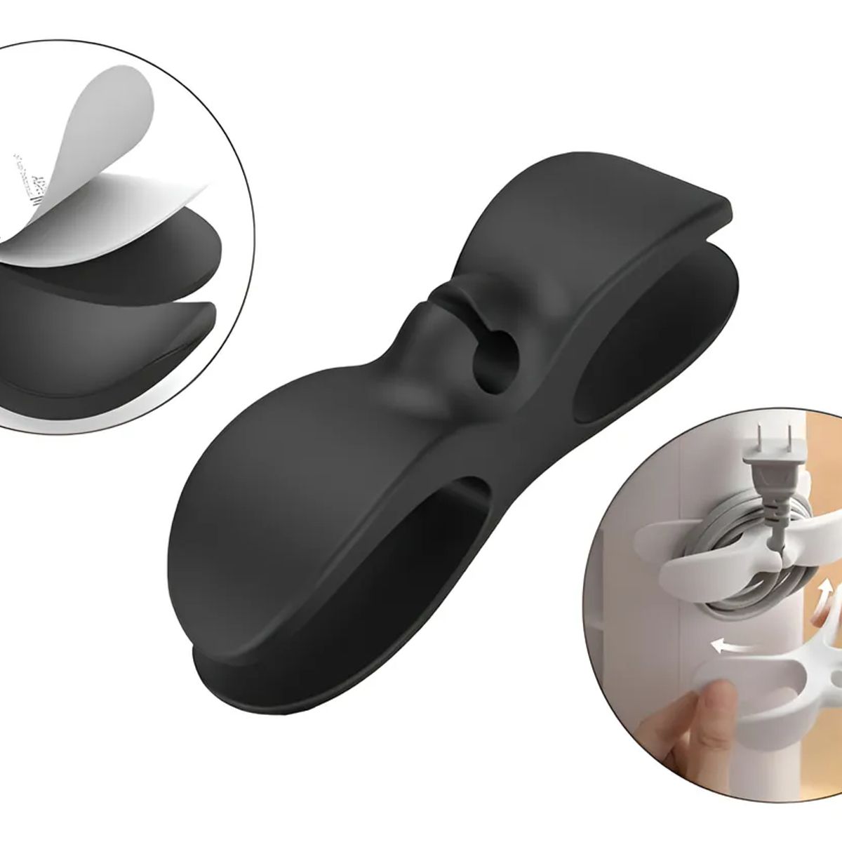 GENERICO - Organizador Cables Electrodomésticos Soportes Clip Adhesivo