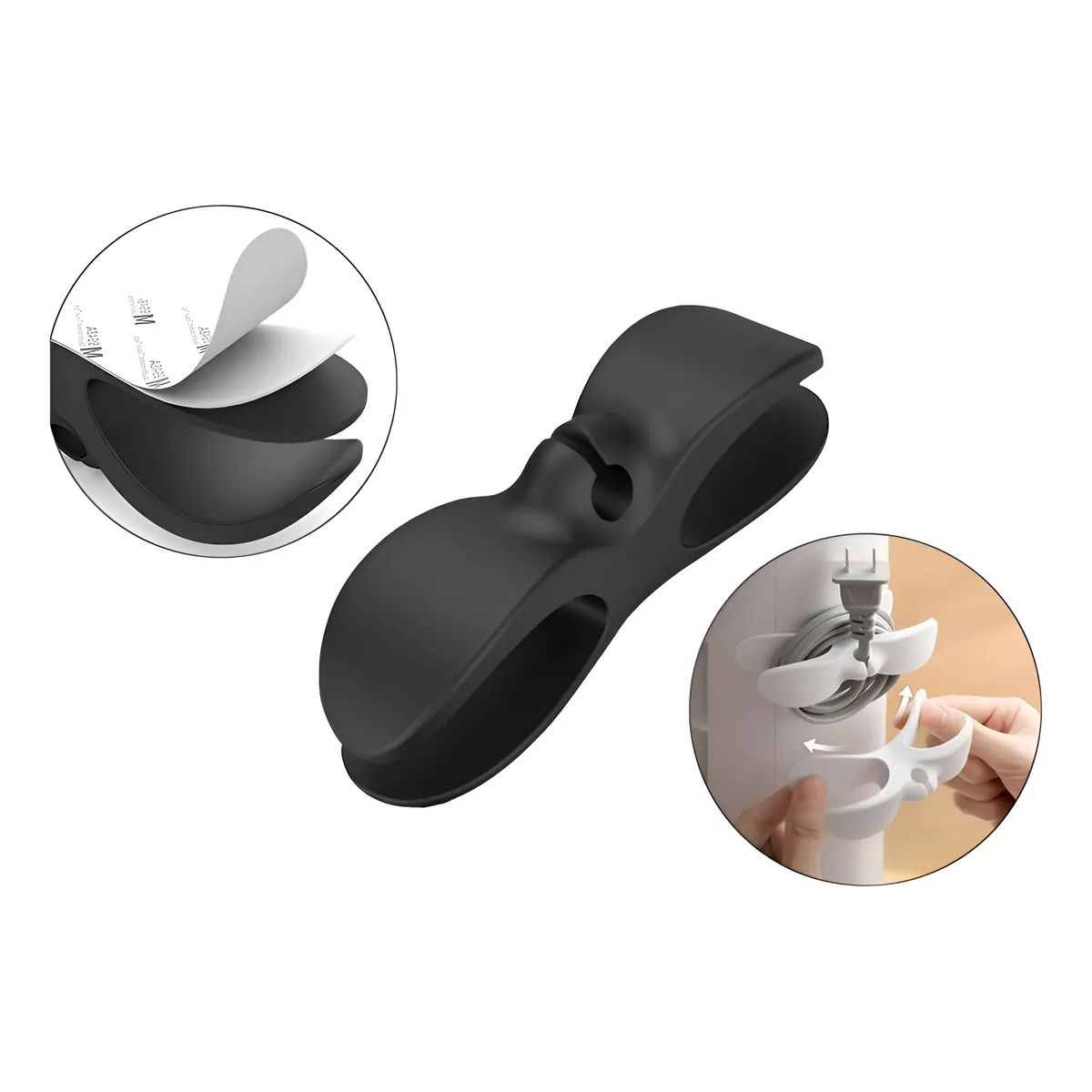 GENERICO - Organizador Cables Electrodomésticos Soportes Clip Adhesivo