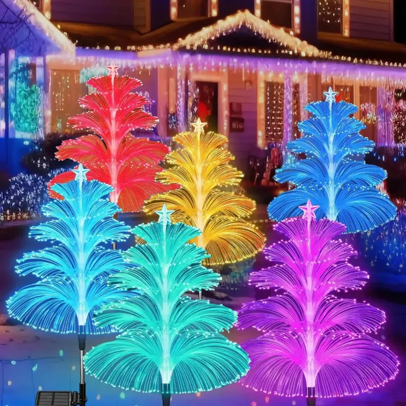 TECNOHOGAR JS - Luces Solares Navideñas Fuegos Artificiales Arbol Navidad