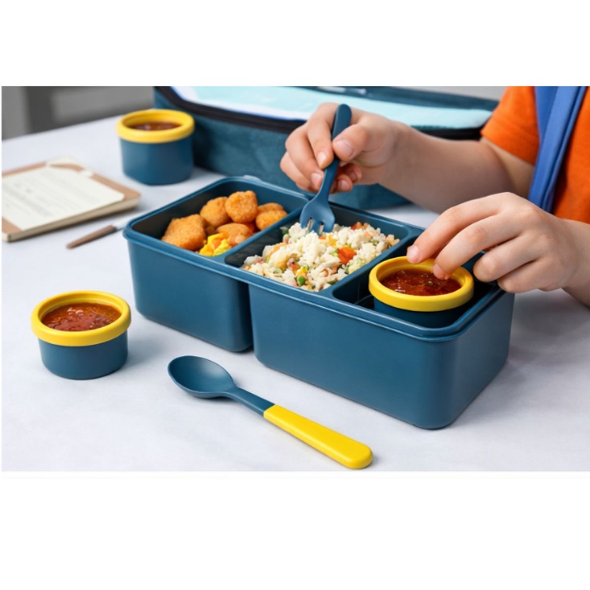 SHUNGA - Recipiente De Comida + Lonchera Modelo B  Ml Hermética Y Portátil