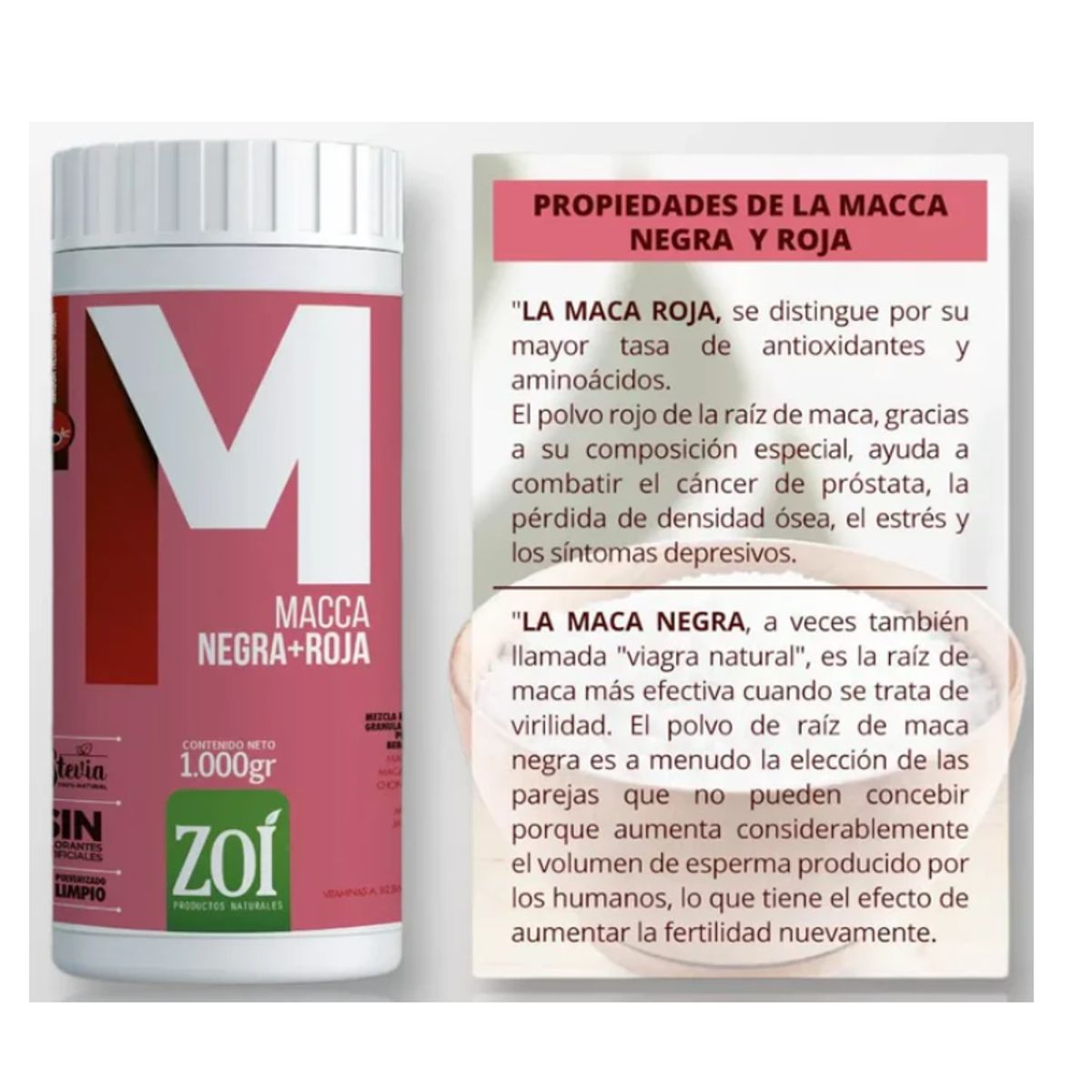 NATURAL FRESHLY - ALIMENTO MULTIVITAMINICO X 1000G MACA NEGRA Y ROJA
