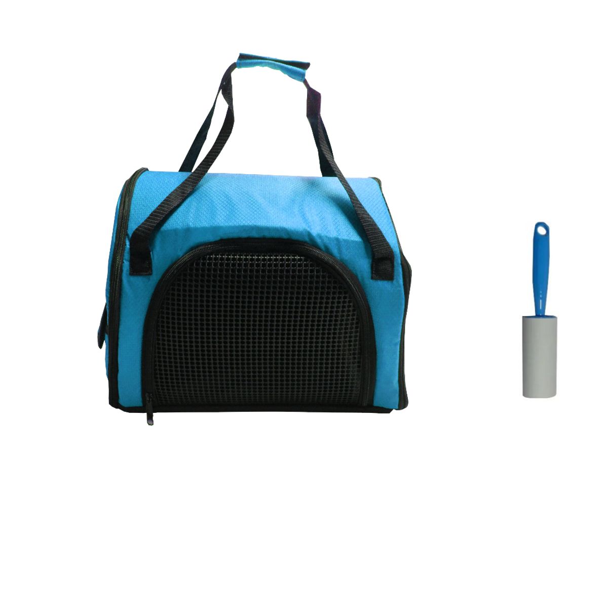 HALLY PET - Morral Cargador Cabina  + Quitamotas Celeste